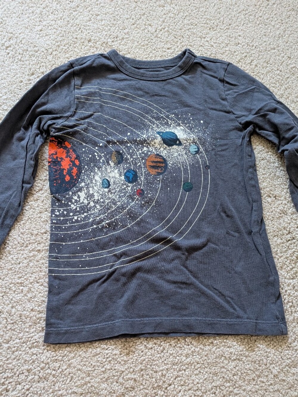 J. Crew Factory Glow In The Dark Long-Sleeve Tee with Solar System Planets